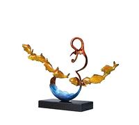 RLKHXBS Decor Statues Home Pure Statue Wealthy Auspicious Copper Ornament Living Room Office Decoration Desktop Figurines (A)