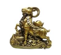 RLKHXBS Decor Statues Lucky Metal Brass Ornaments Sheep Decorations Home Decoration Crafts Feng Shui Decorative Sculptures Desktop Figurines (One Color A)