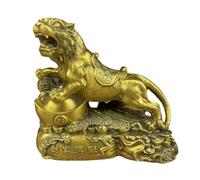 RLKHXBS Décor Statues Office Corridor Shelf Brass Tiger Ornements Home Study Crafts Porch Decoration Accessoires de Bureau Figurines (Une Couleur A)