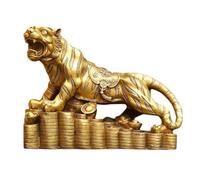 RLKHXBS Decor Statues Tiger Home Office Brass Ornaments Antique Shelf Living Room Study Sculpture Crafts Desktop Figurines (A)
