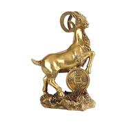 RLKHXBS Decoration Copper Sheep Ornaments Home Office Decorations Attract Wealth and Good Luck Gift Collection Feng Shui Decor (Size 1)