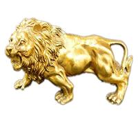 RLKHXBS Décoration de Bureau de Table, Lion Pure Brass Statue Copper Lion Ornements Accessoires Décoration du Bureau d'étude