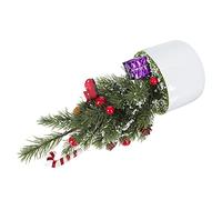 RLKHXBS Décoration d'intérieur de Table bonsaï de Noël, Simulation Artificielle d'arbre de Noël pour décorations de Noël, Blanc, décoration d'intérieur, Jour de commémoration