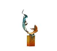 RLKHXBS Décoration du Porche Tout en cuivre comme Le Poisson dans l'eau décoratif Salon après année Artisanat Ouverture Ornements de Pendaison de crémaillère pour la Maison (20,5 * 41,5 cm)
