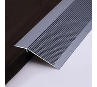 RLKHXBS DYTWXG Floor Transition Strips Uneven, Extra Wide 10cm Carpet Edge Trim Metal Threshold Strip with Groove, Anti Skid Doorway Flooring Reducer Easy to Install