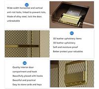 RLKHXBS Electronic Digital Steel Construction Hidden with Lock Wall Or Cabinet Anchoring Household Small 45cm Fingerprint for Home Office Hotel (Brown 38 * 32 * 45cm)