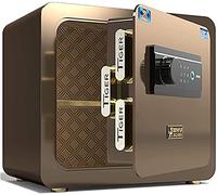 RLKHXBS Electronic Security Small Home Office Digital s 36CM All-Steel Anti-Theft Fingerprint Password Cabinet s (Color : Black) (Brown)