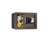 RLKHXBS Empreinte Digitale biométrique numérique 35x 25x 25cm de Grande localisation avec Affichage à LED Construction en Acier Solide pour l'hôtel Domestique (Couleur: Or) (Marron)