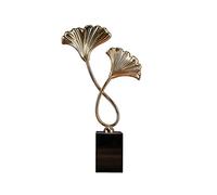 RLKHXBS Feng Shui Copper Ginkgo Statue Décoration Home Creative Handmade Simulation Feuille de Feuilles Décor Ornement Salon Salon Bureau Office Desktop Ornements