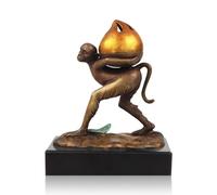 RLKHXBS Figurines de Bureau Ornements d'arôme en Laiton en cuivre, Style Chinois, Singe Zodiaque, brûleur d'encens étude Artisanat de décoration intérieure Statues
