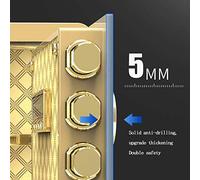 RLKHXBS Fingerprint Digital Safe,Electronic Safe, Cash, Home Safe, Lock, Certified Home Safe, Insurance Approved 35 * 25 * 25cm,Wall Safes (Gold 35 * 25 * 25cm)