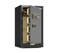 RLKHXBS, Fireproof imperméable Sécurité Digital Cabinet Empreinte Mot de Passe, Verrouillage de Mot de Passe, Armoire Anti-feu en Acier, Grand GE 60cm / 70cm / 80 cm Hi (Bla