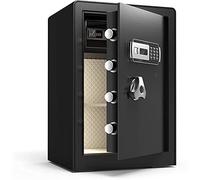 RLKHXBS, Fireproof Waterproof Cabinet s,Security Cabinet with Digital Keypad and Double Key Lock System with LED,Removable Adjustable Shelf for s,Cash,Jewelry