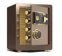 RLKHXBS, Fireproof Waterproof Deposit Fingerprint Insurance Electronic, Cash, Home, Lock, Digital, Steel Security 36X32X40cm for Home Office Cash Use S (Coff