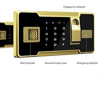 RLKHXBS, Fireproof Waterproof Digital, for Home,Heavy with High Level of Anti-Thief Function Office Fingerprint Password Steel for Home Office Cash Use (Brown (Bro