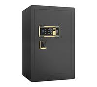 RLKHXBS, Fireproof Waterproof Home Small Fingerprint Password Anti-Theft All Steel Office File Deposit Electronic Password Key Cabinet for Home Office Cash Use STO ((B)