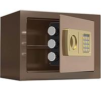RLKHXBS, Fireproof Waterproof Money, Digital Keypad, Keypad Lock,Perfect for Home Office Hotel Business Jewelry Cash Use,White for Home Office Cash Use (Gold) (Brown)