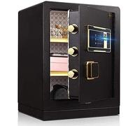 RLKHXBS, Fireproof Waterproof s and Lock ES, Money Electronic Digital, Biometric Fingerprint Home Steel for Office Hotel Cash 39X33X50Cm for Home Office Cash Use S (B:b