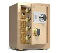 RLKHXBS Fireproof Waterproof Safe and Boxes, Money Box Cabinet Home Safes Lock with Key, Small Household Mechanical Password/Gold/36 40Cm,Gold-36 * 40Cm