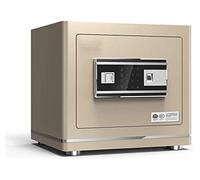 RLKHXBS Fireproof Waterproof Safe Smart Safe,Password Fingerprint WiFi Remote Prompt,Small All-Steel Anti-Theft Cabinet ES/Brown