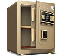 RLKHXBS Fireproof Waterproof Safes and Box, Safety Boxes Electronic Digital Biometric Fingerprint Home Steel Safe for Office Hotel Cash 38X33X45Cm, Money Hid