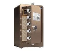 RLKHXBS, Fireproof Waterproof Security Digital Cabinet Heavy-Duty Steel, Fireproof and Waterproof Cabinet, Large 60cm/70cm/80cm Anti-Theft, W (Bro