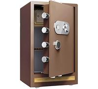 RLKHXBS, Fireproof Waterproof Security Security for Home Fireproof Waterproof Large-Capacity Steel Container with Recessed Door, Jewelry Cabinet ((Bro