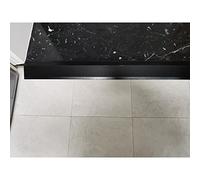 RLKHXBS Floor Transition Strip 4 inch Wide, Metal Doorway Reducer/Threshold Ramp/Edge Trim for Uneven Transitions Flooring, Large Drop Molding for Wheelchair Sweeper