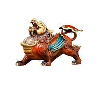 RLKHXBS Fortune Living Room Entrance Office Copper Decoration Chinese Tea Table Ornament Feng Shui Decor (Color Right, Size : M)