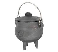 RLKHXBS Halloween Witch Pot Pot Figurine Statue de Chaudron pour Les rituels sacrificiels décor de Bureau à Cinq - Matière de Fer Robuste pour Les fêtes d'halloween Les autels de Sorcellerie