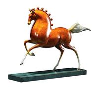 RLKHXBS Home Decor Statues Brass Horse Office Decoration Sculpture Artwork Living Room Entrance Handicraft Ornament Desktop Figurines (A)