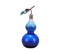 RLKHXBS Home Decor Statues Creative Color Pure Copper Gourd Living Room Porch Decoration Crafts Statue Desktop Figurines (A)