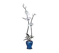 RLKHXBS Home Decor Statues Creative Orchid Flower Art Chinese Style Vase Statue Handicraft Living Room Decoration Ornament Desktop Figurines (A)