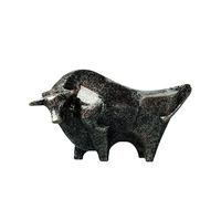 RLKHXBS Home Decor Statues Creative Statue Bronze Cow Sculpture Office Living Room Brass Decorative Ornament Desktop Figurines (A)