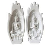 RLKHXBS Home Living Room Sandstone Hand Sculpture Crafts Buddha Statue Ornaments Meditation Decor Buddhist Statues (Color : A)