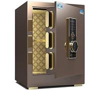 RLKHXBS Home/Office Digital Fireproof 45cm High Security Built-in Alarm Cabinet s for Money A4 Document Laptop 38x33x45cm (Color : Black) (Brown)