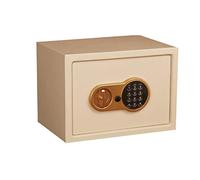 RLKHXBS Home Safe, Insurance Approved, Digital Keyboard Office Security Steel Moistureproof Built-in Alarm Wall Installation Gold 35 * 25 * 25cm,Wall Safes