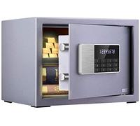 RLKHXBS Home Small Value Yellow Digital Keypad Volume Wall Or Floor Mounted High Density Alloy Steel Double Alarm Four Colors Available (Color : Gray Size : 25x25x35cm)