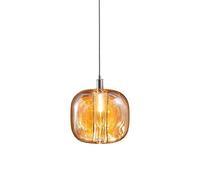 RLKHXBS Indoor Chandelier, Post- Single-Head Pendant Lamp, Creative Gray Amber Bedroom Bedside Hanging Lights Personality Bar Restaurant Crystal Pendant Lamps for Dining Room Cafe