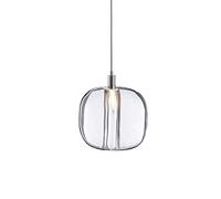 RLKHXBS Indoor Chandelier, Post- Single-Head Pendant Lamp, Creative Gray Amber Bedroom Bedside Hanging Lights Personality Bar Restaurant Crystal Pendant Lamps for Dining Room Cafe