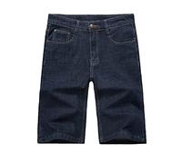 RLKHXBS Men's Short Jeans Summer Loose Straight Denim Stretch Five Pants Denim Shorts Summer Pants