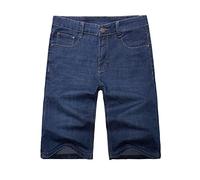 RLKHXBS Men's Short Jeans Summer Loose Straight Denim Stretch Five Pants Denim Shorts Summer Pants