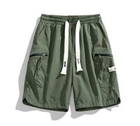 RLKHXBS Men's Work Shorts Sports Casual Green Trend Comfortable Summer Comfortable and Breathable Shorts
