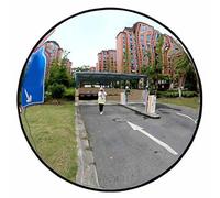 RLKHXBS Miroir de Circulation Noir, Miroir d'angle, miroirs d'allée pour Angle Mort, Miroir de sécurité pour Garage, entrepôt, Centre Commercial, Bureau à Domicile, intérieur avec Vue dégagée