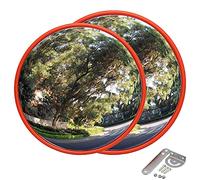 RLKHXBS Miroir de sécurité Rond Convexe, Miroir Routier en Polycarbonate, diamètre 30 cm, Miroir Routier Grand Angle 130 ° pour la sécurité des parkings des magasins Routiers