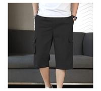 RLKHXBS Pantalons recadrés en Vrac Mens d'été pour Hommes Minces de vêtements de Travail Multi-Poches Pantalons de 7 Points entièrement-Correspondants