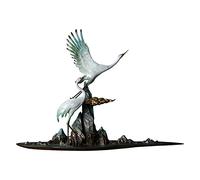 RLKHXBS Porch Color Copper Crane Prolonged Life Sculpture Living Room Entrance Office Art Decoration Ornaments for The Home