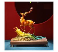 RLKHXBS Porch Copper Entrance Ornament Living Room Wealthy with Deer Crafts Office Decoration Artwork Ornaments for The Home(B)
