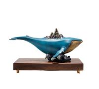 RLKHXBS Porch Decoration All Whale Mountain Copper Crafts Entrance Decorations Opening to Attract Wealth Ornaments for The Home
