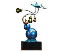 RLKHXBS Porch Decoration Chinese Accessories Living Room Entrance partition Cabinet Gourd Ornament Copper Crafts Ornaments for The Home